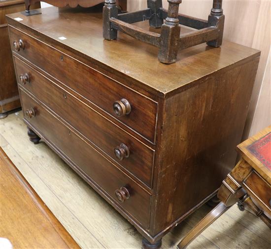 A three drawer chest, 115cm wide